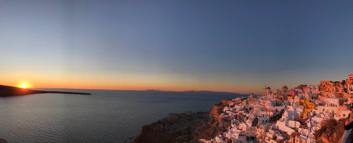 samLg91's tweet photo. Just chased a sunset to its perfect spot at Santorini’s white cliff edge—golden light painting the blue Aegean, no crowds, just my camera and that quiet, mind-slowing magic. https://t.co/Jl7gRhr2SJ