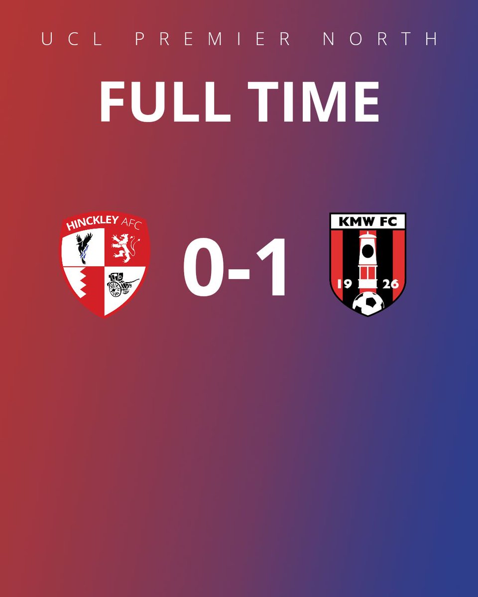 hinckley_afc's tweet photo. FULL TIME | An afternoon to forget for Hinckley as we fail to score for the first time this season and fall to defeat courtesy of an early goal https://t.co/qdCZmSflrS