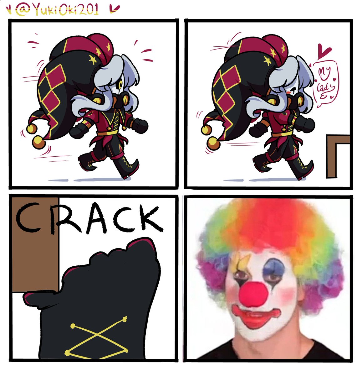 YukiOki201's tweet photo. im sorry y'all. 
#tfc #thefreakcircus #pierrot https://t.co/LMVO3PUqqx