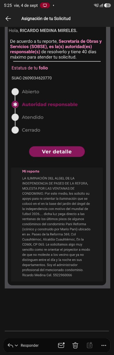 soycuauhtemoc's tweet photo. @SOBSECDMX @GobCDMX
Solicitamos su apoyo para redirigir alumbrado de la Columna de la Independencia.
Faro directo a las habitaciones.
Condominio residencial.
SUAC : https://t.co/LzRVuUg35M