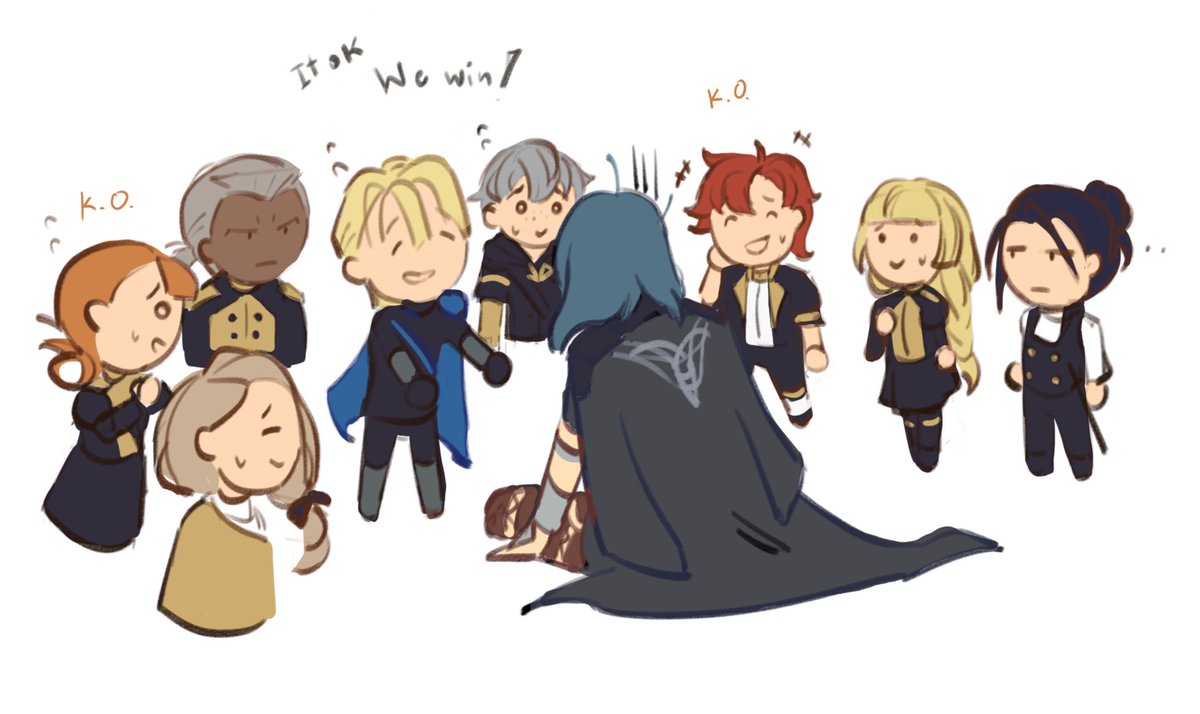 EwwaLowf's tweet photo. Playing Three Houses and accidentally let 2 of my own students K.O. If this happens on battlefield.💀 https://t.co/PJbBeTPc58
