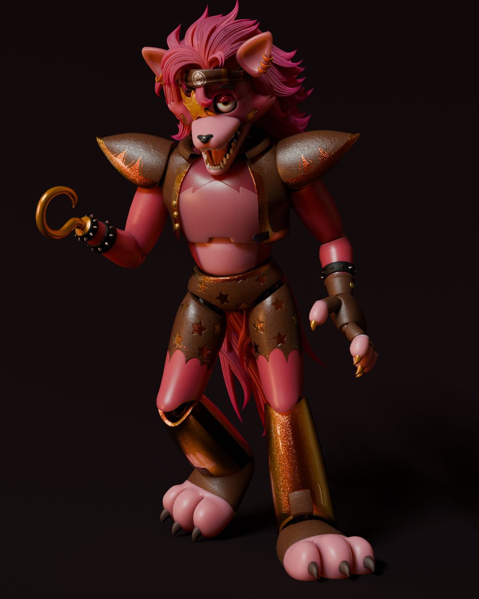 Alogeno123's tweet photo. Glamrock Foxy edited and retextured 

#fnaf #fnafsb #mangle #toyfoxy #blender #foxy #glamrock https://t.co/GARrlnp4aS