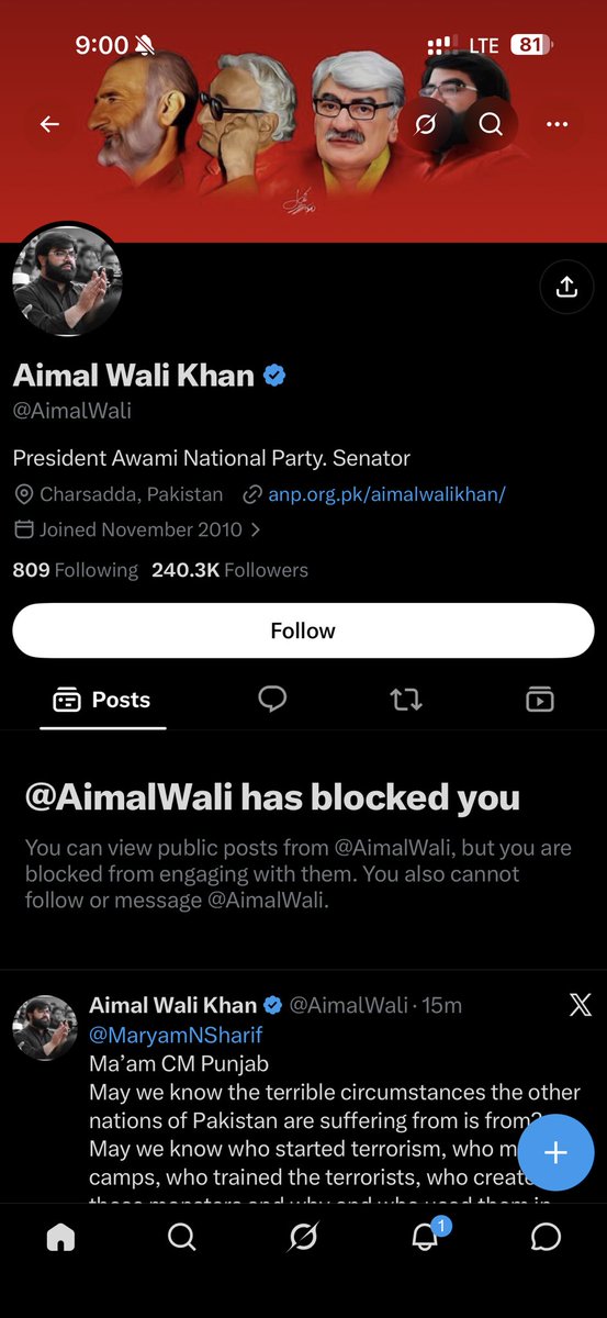 SaeedAf11's tweet photo. Why the hell he blocked me ? I have a very few followers…. @ANPMarkaz @PTIKPOfficial @ImranRiazKhan https://t.co/AJVLzkfXaH