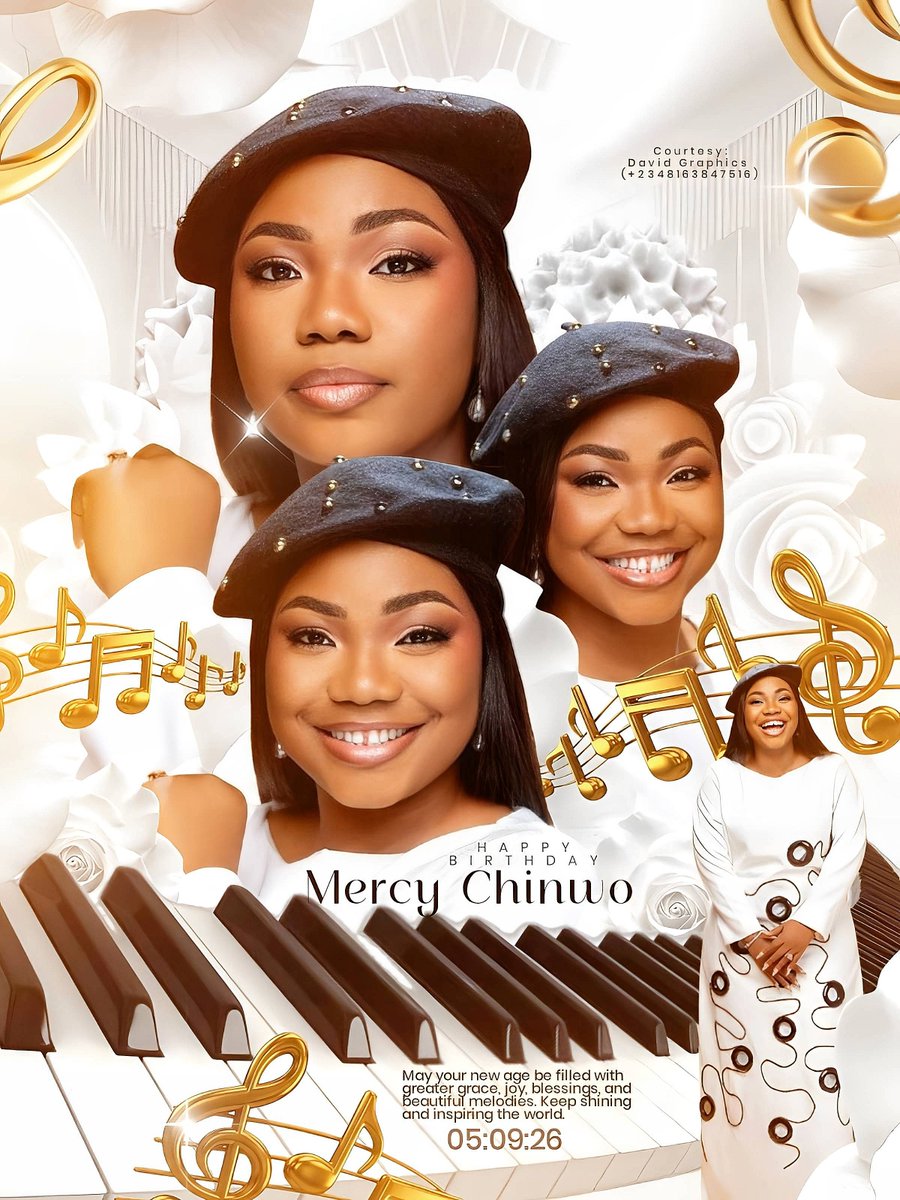 Dave_syllabus's tweet photo. Celebrating a voice that has blessed hearts and inspired millions  

Happy Birthday to the amazing @mercy_chinwo_ 🎂❤️
Designed with love by David Graphics. 🎨

What do you think? 🔥👇

#MercyChinwo #HappyBirthday #DavidGraphics #GraphicDesign https://t.co/2GkWte9W1g