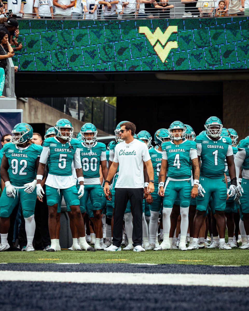 CoastalFootball's tweet photo. It's time for Coastal football in Morgantown 👌 https://t.co/axgx7WOP3A