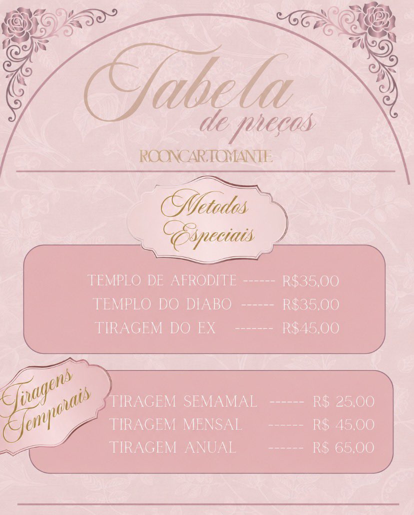 rooncartomante's tweet photo. mesa aberta!!

atendimento online &amp; imediato ♡

respostas detalhadas e sinceras

baralho cigano • cartomancia ✧

contato:

https://t.co/Cw2iCCg9GN

── .✦ ──

pagamento via pix https://t.co/ogbMhZWXrj