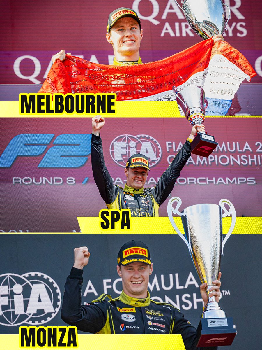 InvictaRacing's tweet photo. Win number three of the season for @JoshuaDuerksen1 👏

#F2 #Formula2 #InvincibleInSpirit #ItalianGP https://t.co/cRlVMQynh0