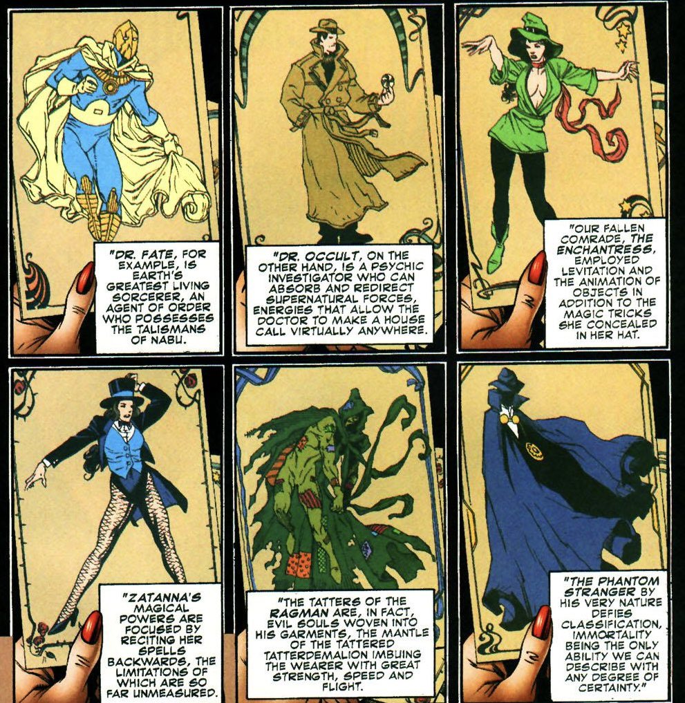 themagicblazer's tweet photo. “Evidently bound only by her imagination, the limits of Zatanna’s magic have yet to be measured.” 
📚Day of Judgment : Secret Files and Origins https://t.co/2RciBMLo3Q