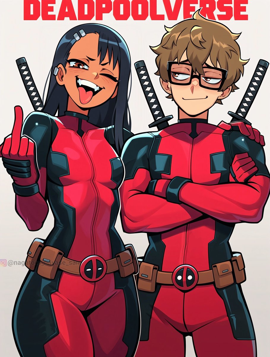 HayasesNagatoro's tweet photo. If different Deadpools exist, then they can both exist as Deadpools? I think it's completely possible, don't you?❤️🖤 https://t.co/LoNBzBfX2b