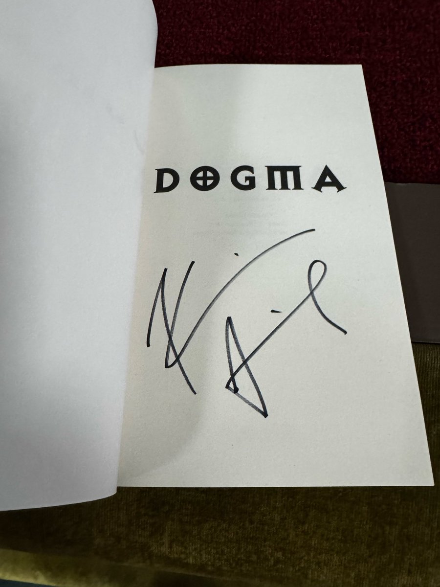 The_SecretStash's tweet photo. NEW in store and online, the official screenplay for DOGMA! @titanbooks did a great job bringing this work to life and it BELONGS IN YOUR HANDS and on your bookshelf. We have limited stock of these books SIGNED! by Kevin Smith. Don’t be a fuddy duddy, Buddy - get yours! https://t.co/z8AgRKf5H6