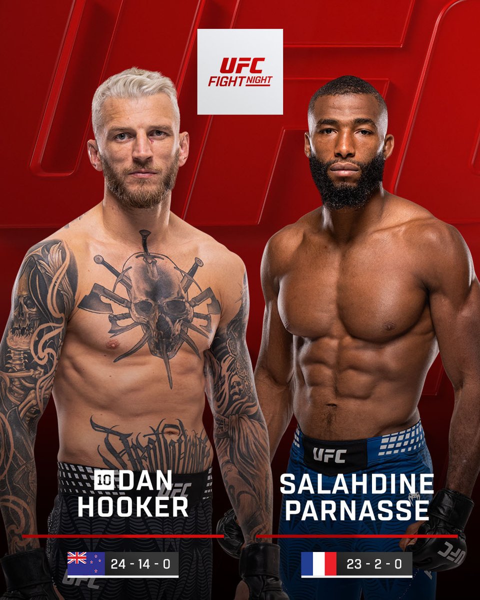 ufc_jp's tweet photo. 本日のメインイベント✨️
ライト級マッチ👊
ダン・フッカー🆚サラディン・パルナス
#UFCParis
📺@UNEXT_fight & #UFCFightPass https://t.co/yeNZ5x2vhx