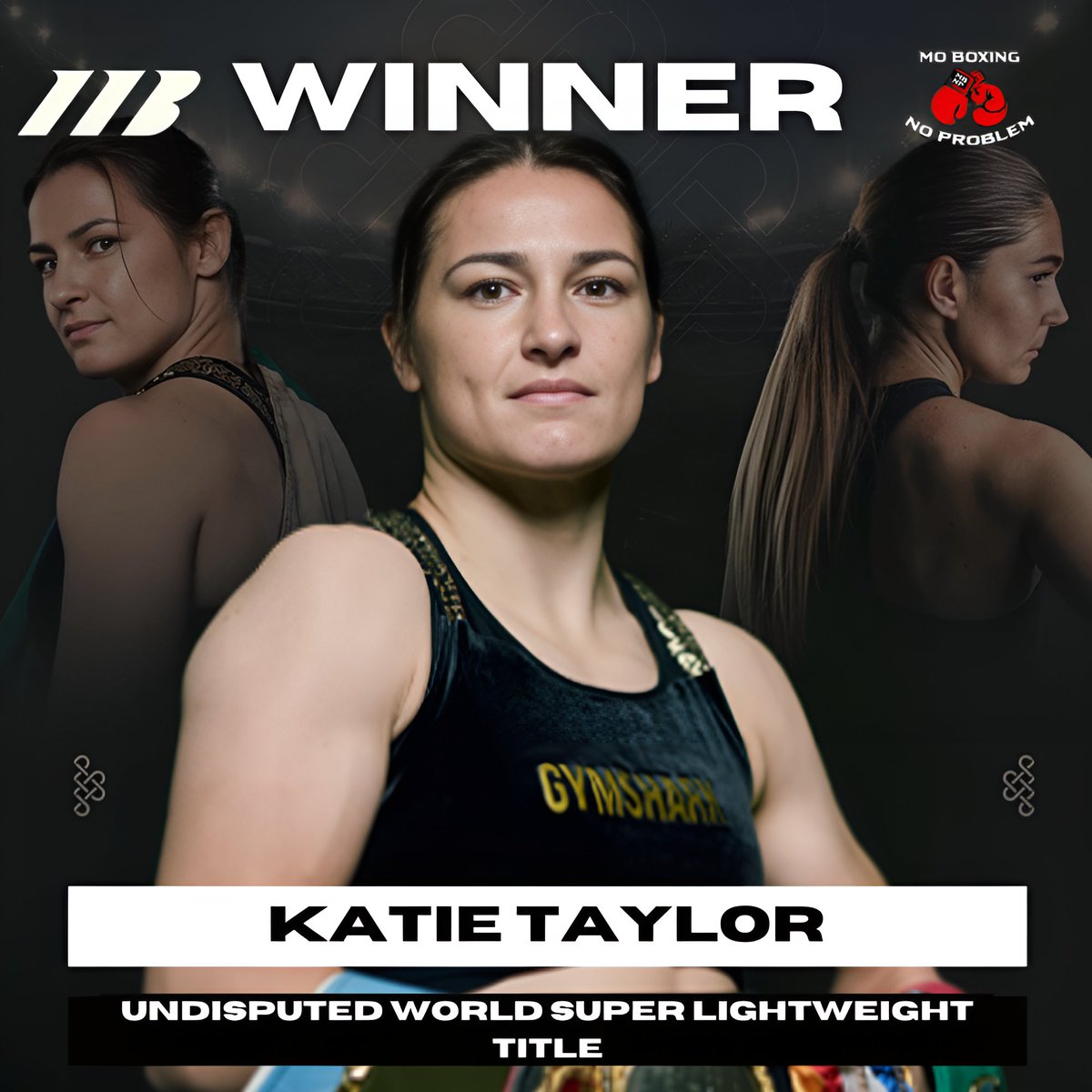 MoBoxingNP's tweet photo. Katie Taylor wins by UD to improve her record to 26-1, 6 KOs, and become the Undisputed World Super Lightweight champion. 🏆 https://t.co/qylI9mXh2M