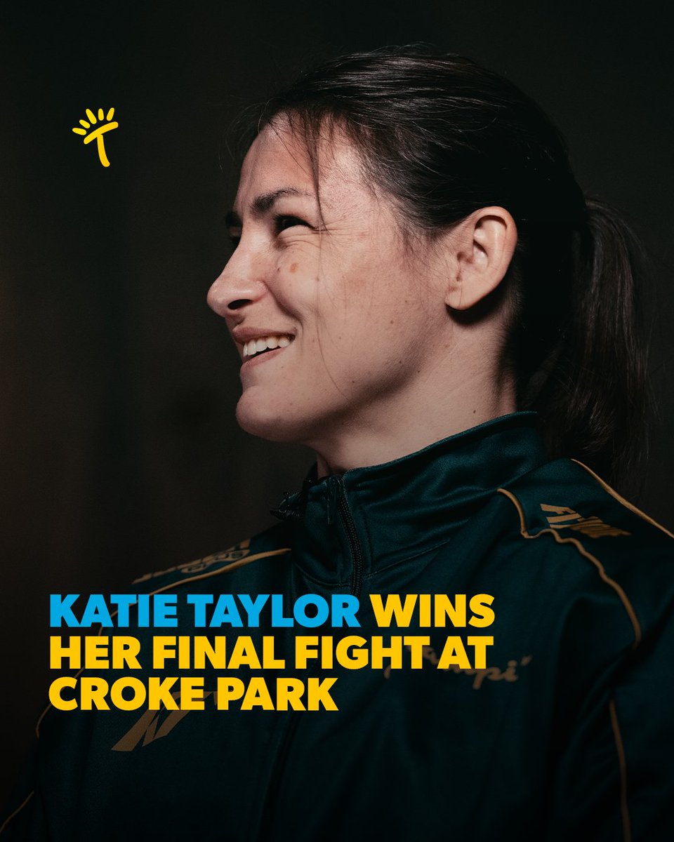 TodayFM's tweet photo. An incredible reaction from the Croke Park crowd as Katie Taylor gets the win in her final fight on home soil. 🇮🇪🥊

📸  @matchroomboxing https://t.co/qQ2qepH3T3