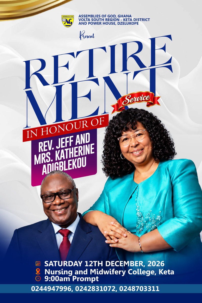jeffadigblekou's tweet photo. Join us as we give thanks to God for 30 years journey of faithful and dedicated service https://t.co/TEis7bchqT