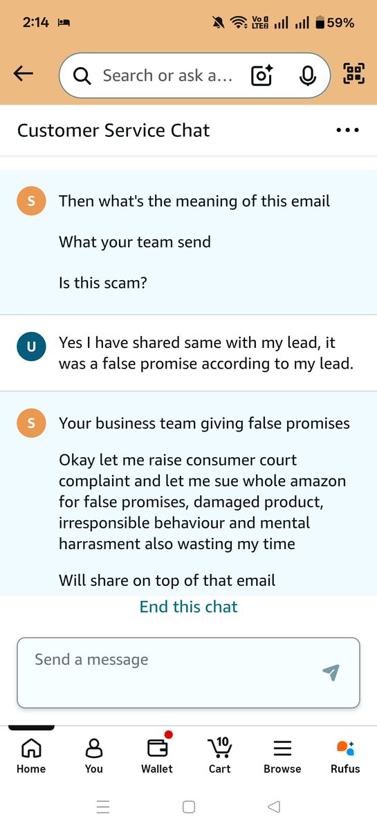 dssipun's tweet photo. @amazonIN  Amazon scam confirmed by Amazon cs team, will raise nch for same @jagograhakjago please help on @con this #AmazonScam @GoI_MeitY https://t.co/BmiTcMgfS9