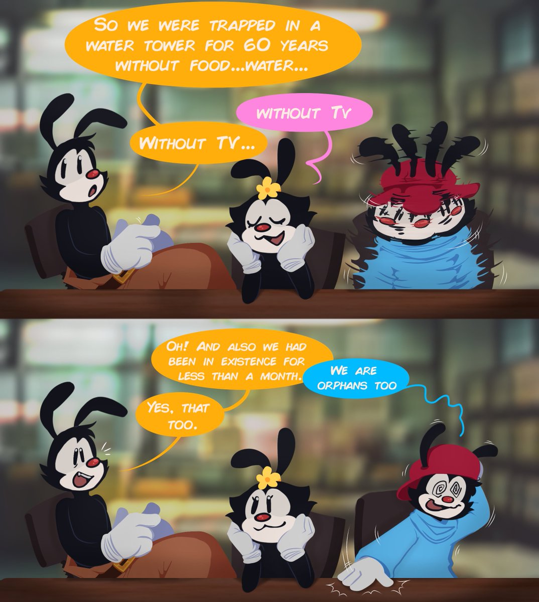FlannyCartoon's tweet photo. Warner vs Warner 😭 #coyotevsacme #animaniacs https://t.co/fQxzNIfxEr
