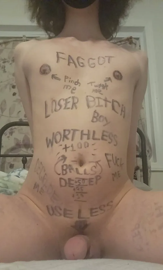 ryusenn__'s tweet photo. sooooooooooo who's gonna round up all their guy friends and gangrape me for fun #gay #nsfwtwt #cnc #twink #bodywriting #slut https://t.co/U96JAPhMHq