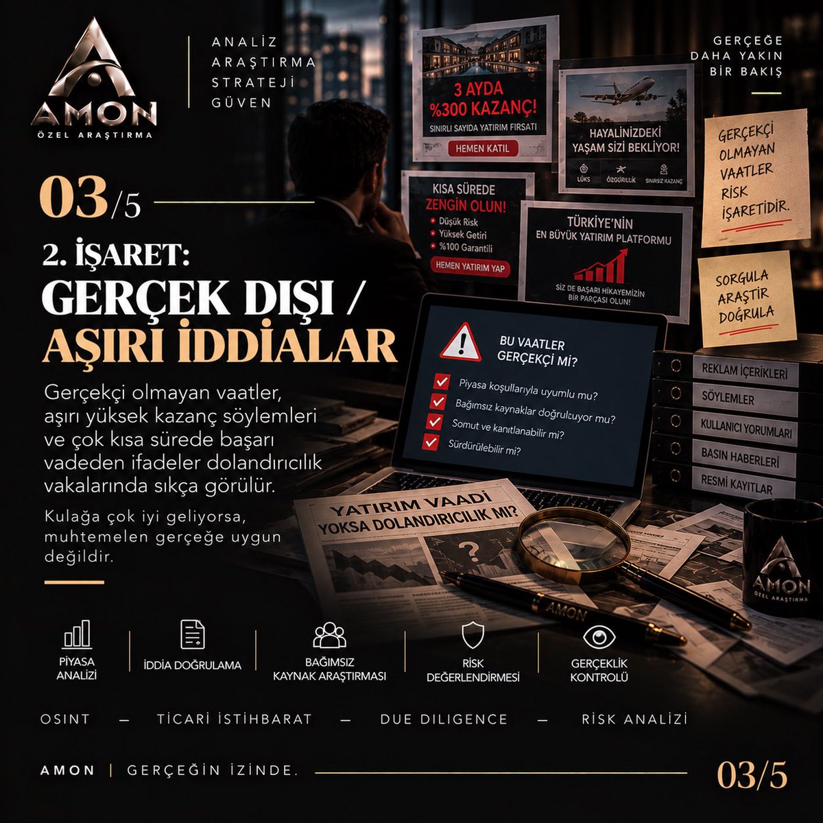 amonresearch's tweet photo. Şüphe varsa, önce doğrula.

AMON | Gerçeğin izinde.

#AMON #AMONResearch #ÖzelAraştırma #OSINT #Dolandırıcılık #RiskAnalizi #Ticariİstihbarat #DueDiligence https://t.co/Fq4ErS2HXo