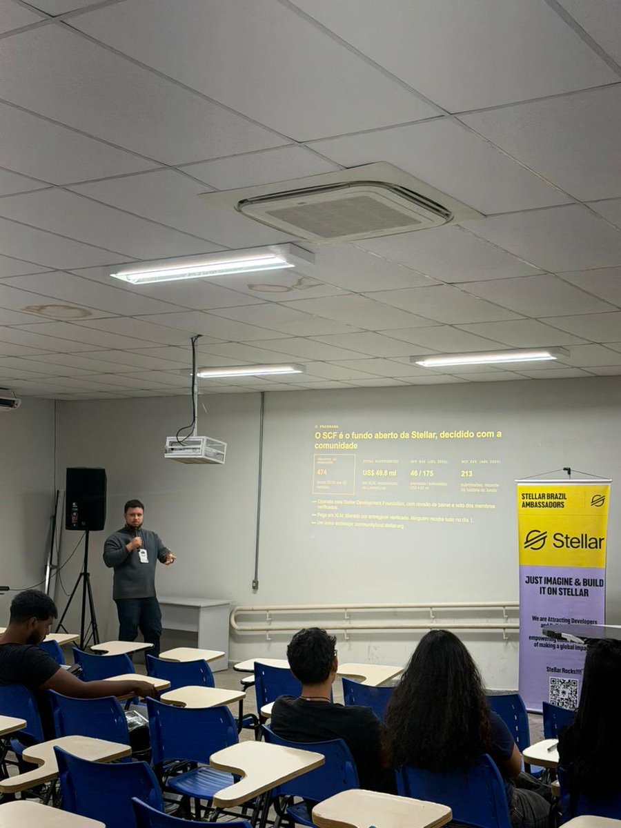 eupelicioni's tweet photo. Had a great time running another Stellar event at UFMT, sharing blockchain, Web3, and the Community Fund with students and builders in Cuiabá https://t.co/wSdaSUyQob