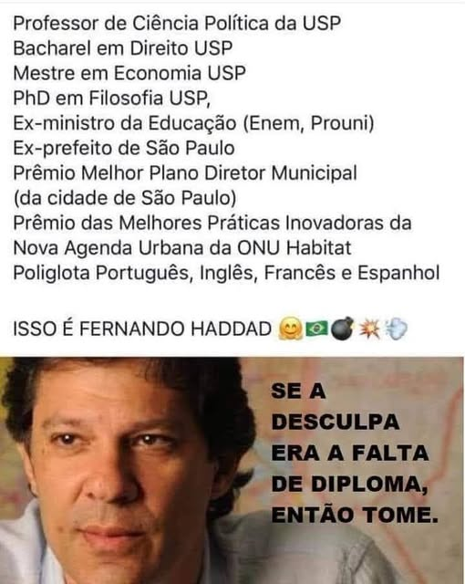 orlandoguerreir's tweet photo. Esse é meu candidato a governador em São Paulo- FERNANDO HADDAD https://t.co/yGlhlMkNpC