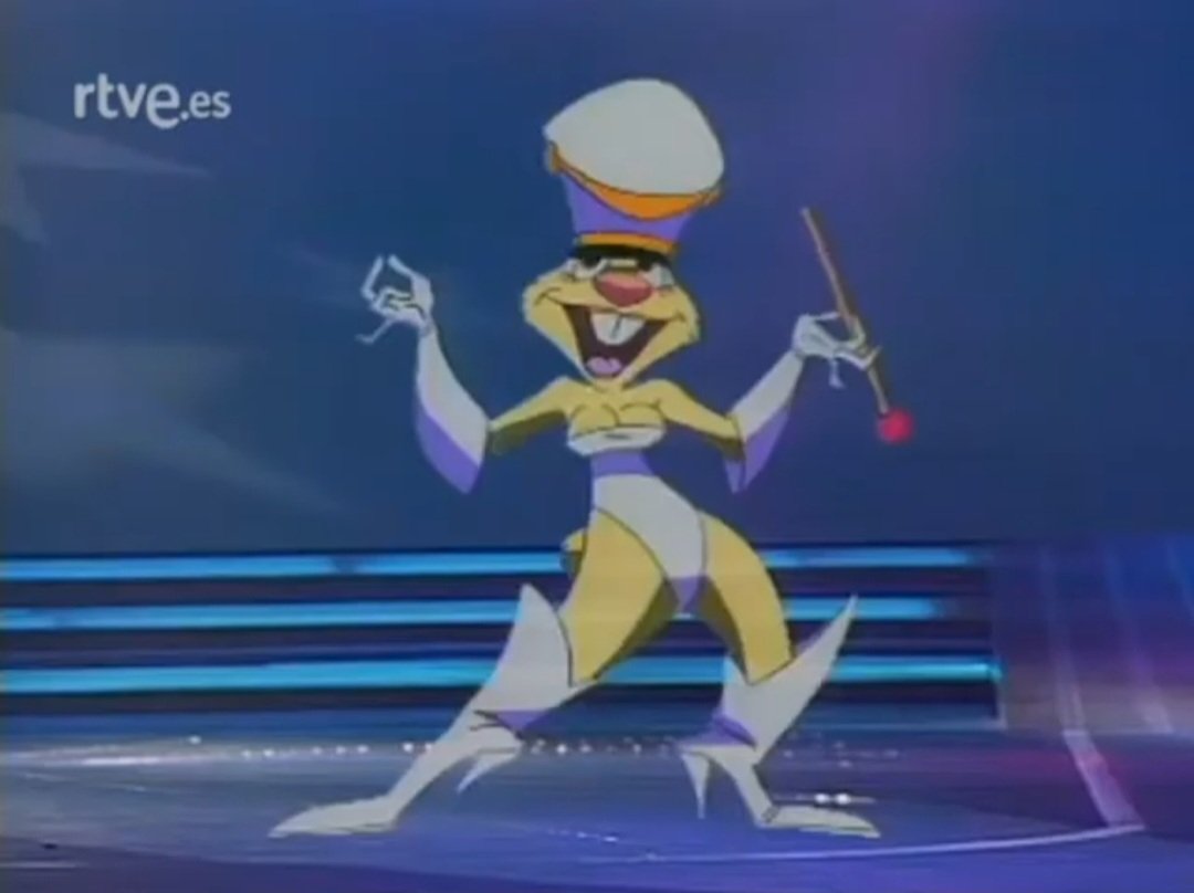 NiCKy648958's tweet photo. before we had Lola Bunny, Spain had Vicky the Rabbit from the variety show "Pero ¿esto qué es?"
she's so cute :3 https://t.co/zLDjJ97P8I