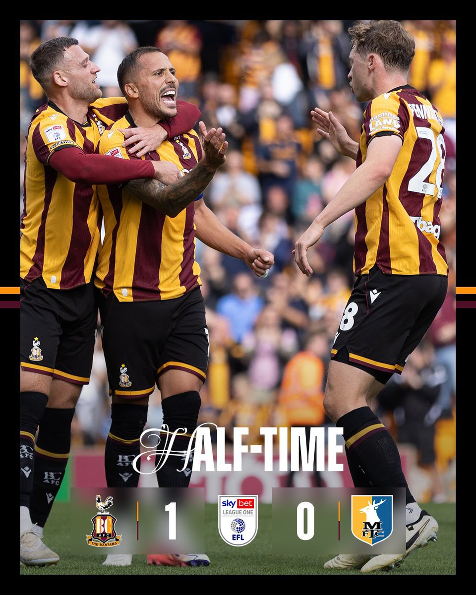 liammidgley's tweet photo. HALF TIME SCORE 

BRADFORD CITY 1-0 MANSFIELD TOWN https://t.co/XJhrMV75Zn