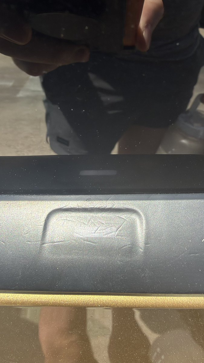 scottbuscemi's tweet photo. Cybercab door button getting the wrath of acrylic nails already 🤭 https://t.co/eq7OouK4gr