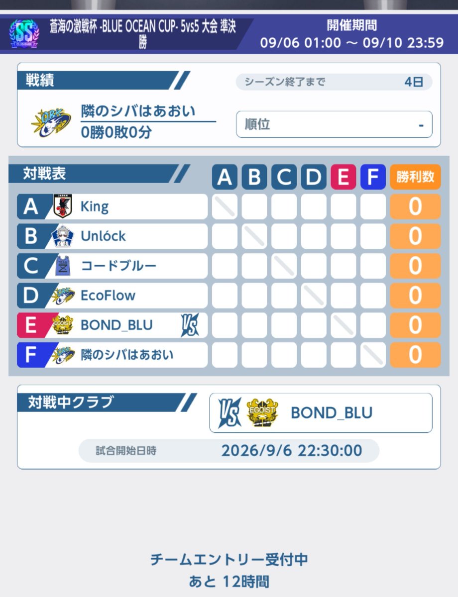 hina7536's tweet photo. エゴサバ準決勝✨✨
今回は5対5と10対10、対戦クラブさんが全く同じだ……！
対戦よろしくお願いします(❀ᴗ͈ˬᴗ͈)" https://t.co/VY5keh67S9