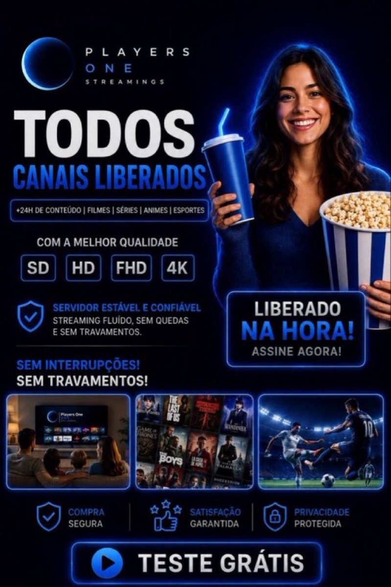 ONEPLAYERS2026's tweet photo. + INFORMAÇÕES BIO
#iptv
#BTV
#ESPN
#redtv
#tvbox
#dowloader
#city
#tottenham
#bayern
#alnassr
#gta6
#cr7
#bragantino
#bahia
#fluminense
#brasileirão
#vasco
#premiere
#casetv
#sãopaulo
#seriebnaespn
#espn
#Paramount
#disney
#primevideo
#atleticomg
#sportv https://t.co/Ud47Xdvdfu