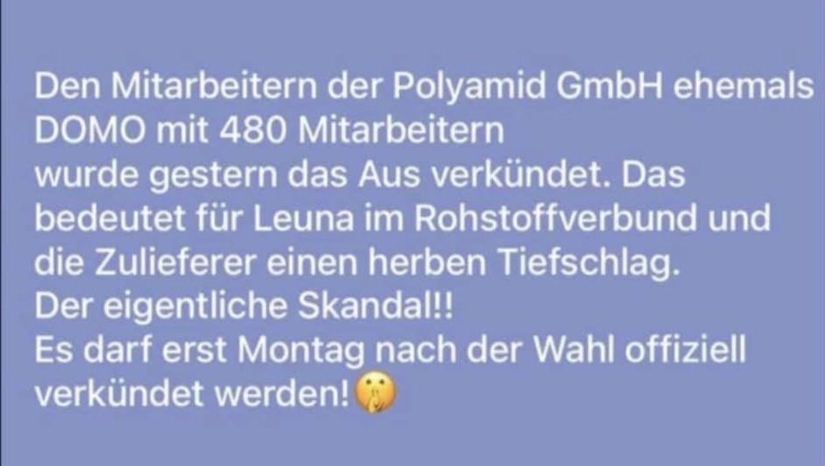 Spitze_Zunge_'s tweet photo. Einen hab ich noch...
In den LeiDmedien darf erst am Montag darüber berichtet werden, warum?
Na weil morgen gewählt wird...

Ich, als gebürtige Sachsen-Anhaltinerin sage:

Go fuck yourself, Mister Schulze.
Ich hoffe und Bete, das sie morgen ein Wahldebakel sondergleichen erleben und in der Bedeutungslosigkeit verschwinden!

"Alles ist möglich" 🩵