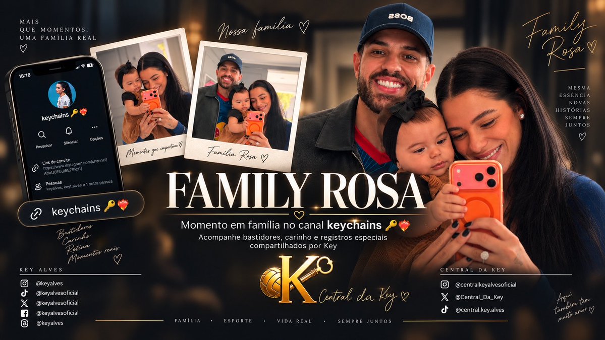 Central_Da_Key's tweet photo. A atleta publicou neste sábado novos momentos ao lado da filha, Rosamaria, e de Bruno Rosa. No canal oficial do Instagram, Key resumiu os registros com a mensagem: “✨ family Rosa”.
#KeyAlves #Rosamaria #BrunoRosa https://t.co/eRWs3qLYmS