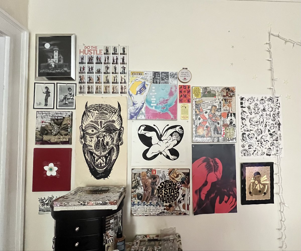 muppetluver420's tweet photo. wall collage begins at the new place https://t.co/7PjNeDEXNv