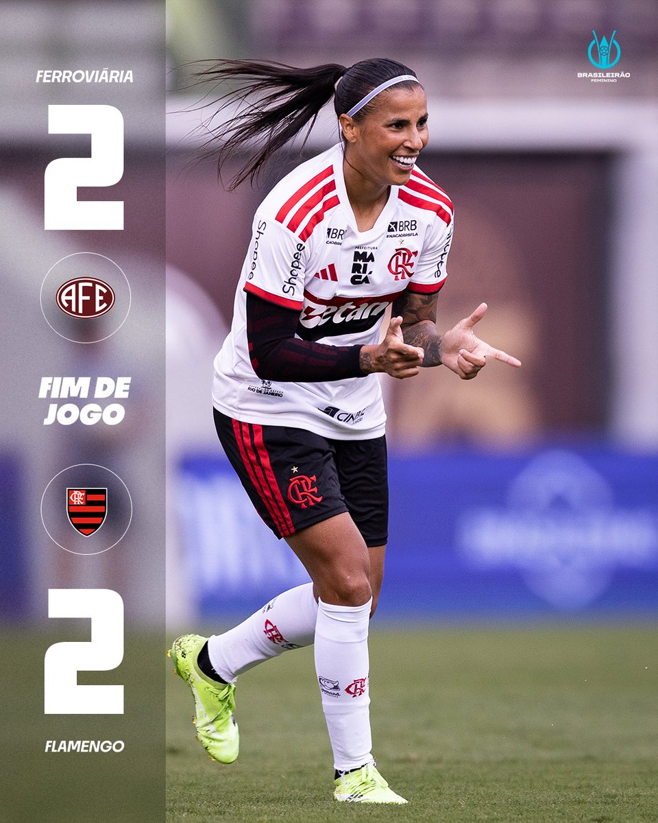 BRFeminino's tweet photo. FIIIIIIIIM DE JOGO EM ARARAQUARA E AS MENINAS DA GÁVEA ESTÃO GARANTIDAS NA SEMI DO #BrasileirãoFeminino!!!!!!!!!!!! 

Com gols de Fabi Simões e Jucinara, o Flamengo garante o seu lugar na próxima fase do campeonato! 
 
📺 GE TV, Globo, SporTV, TV Brasil e UOL

📸 @moretifoto https://t.co/ZJaB30IRrp