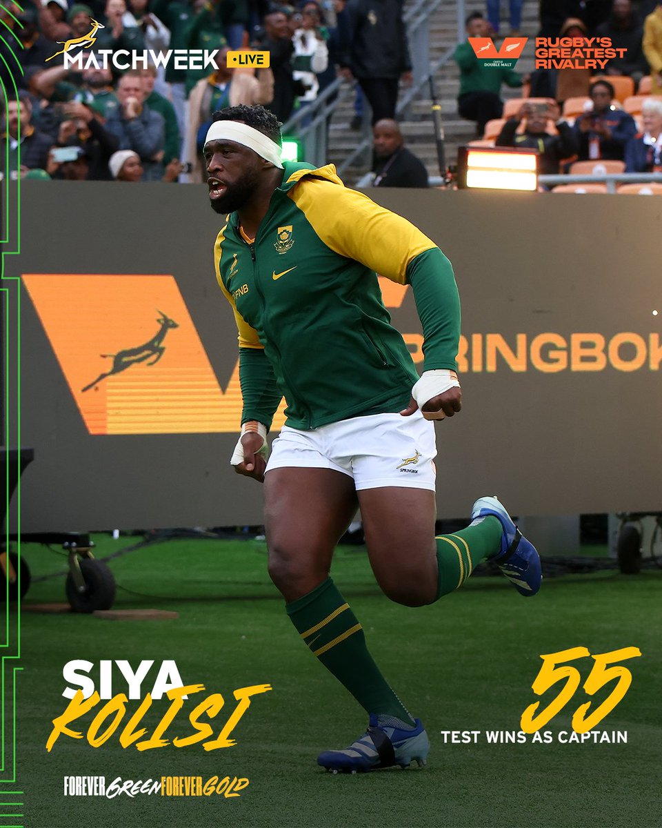 Springboks's tweet photo. Kolisi: "Individual records won't be possible without the team" 🤝
#Springboks #ForeverGreenForeverGold https://t.co/hFwSi7mYSY
