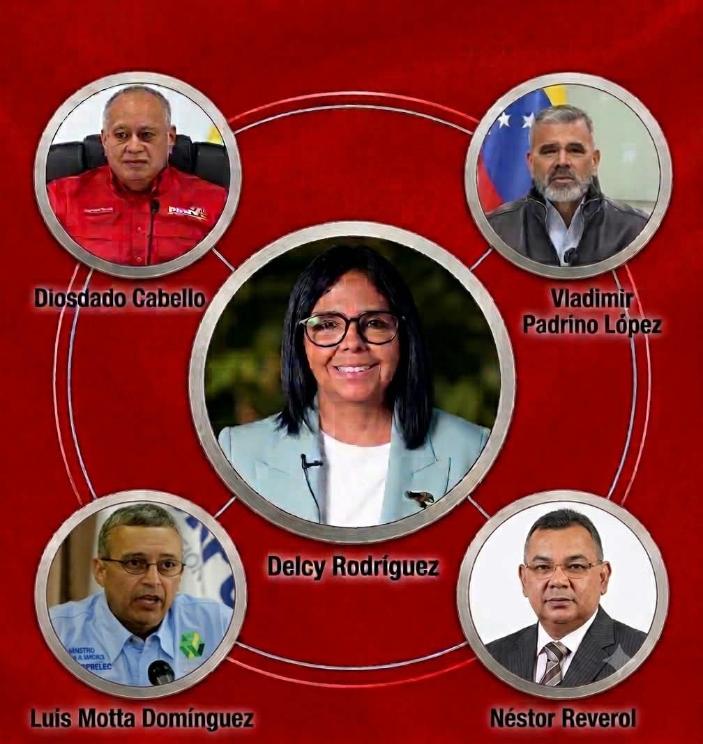 maibortpetit's tweet photo. Delcy es culpable de encubrir y arropar en su gobierno a militares buscados por EE. UU. por narcoterrorismo

Como interina, encargada o suplente, Delcy Rodríguez asumió que según tenia el poder y capacidad para tomar decisiones sobre el futuro de Venezuela, incluyendo la entrega de concesiones petroleras.
Pero esa misma autoridad parece no aplicarse cuando se trata de actuar contra los miembros del Cartel de los Soles que continúan cerca del poder y que son señalados o buscados por Estados Unidos por presuntos delitos de narcoterrorismo.
La contradicción queda expuesta: si tiene autoridad para entregar concesiones petroleras, también debería tenerla para colaborar con la justicia y apartar a quienes son reclamados internacionalmente.

Imagen: IA.
