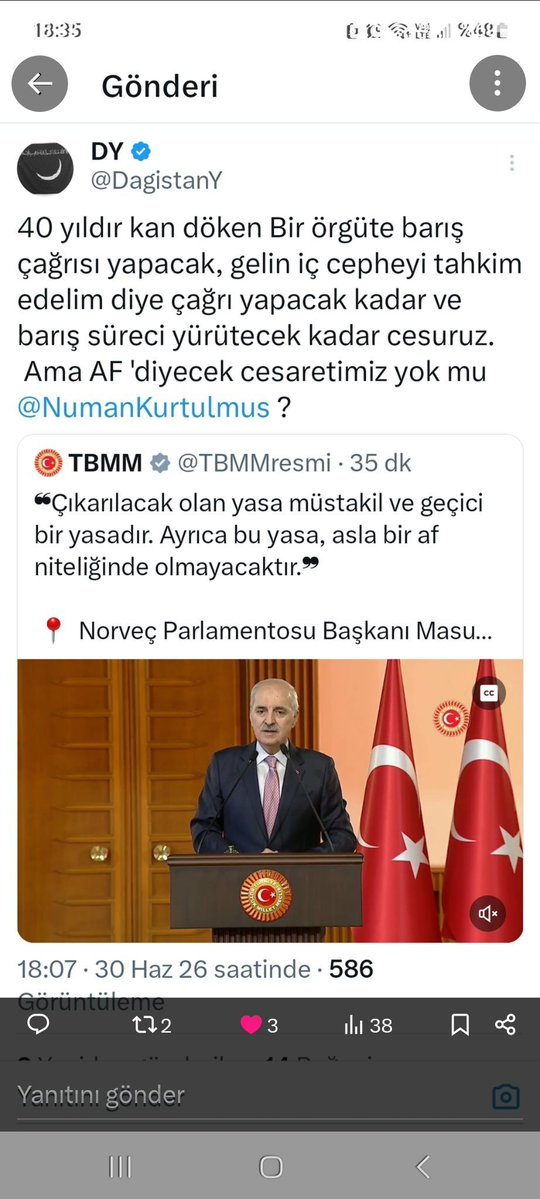 kadir7350's tweet photo. @YildizFeti @Akparti @MHP_Bilgi
Yarım Asırlık PKK 'ya Teröriste, 
@TBMMGenelKurulu 'nda,
Çıkarılan Yasa Hukuken
Bir #Af dır.
Aynı Yasa Adli Mahkuma, 
Eşitlik İlkesi Yok Sayılıyor.
@RTErdogan @dbdevletbahceli
@erkanakcay45 @avabdullahguler
@abakingurlek @efkanala
@omerrcelik
EŞİT #GenelAf https://t.co/rVkMsvJxfg
