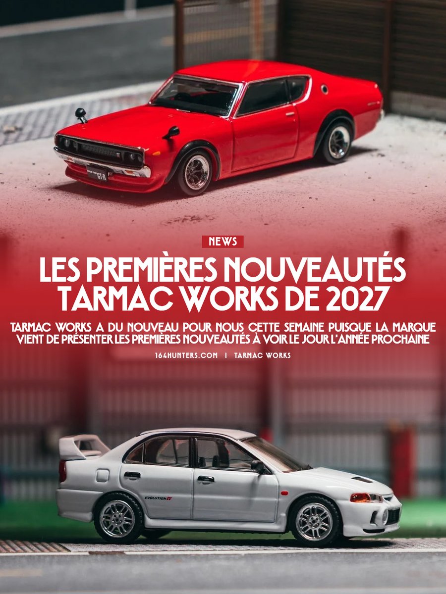 MafiNoboaBarros's tweet photo. 🇫🇷 Les premières nouveautés Tarmac Works de 2027
🇯🇵 2027年最初のターマックワークスの新製品
🇺🇸 The first new Tarmac Works releases of 2027
@tarmac. works
▶ Retrouvez l'article sur le https://t.co/DwoJxmc7h7