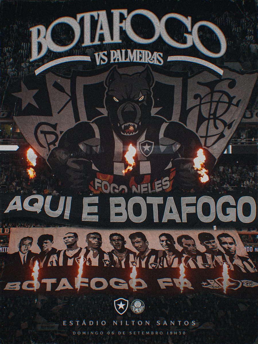 Botafogo's tweet photo. VAMOS AO NILTON SANTOS JOGAR JUNTOS COM O #NOSSOAMOR! 🔥🤍 #DIADEFOGO https://t.co/RkO7SqQ9DX