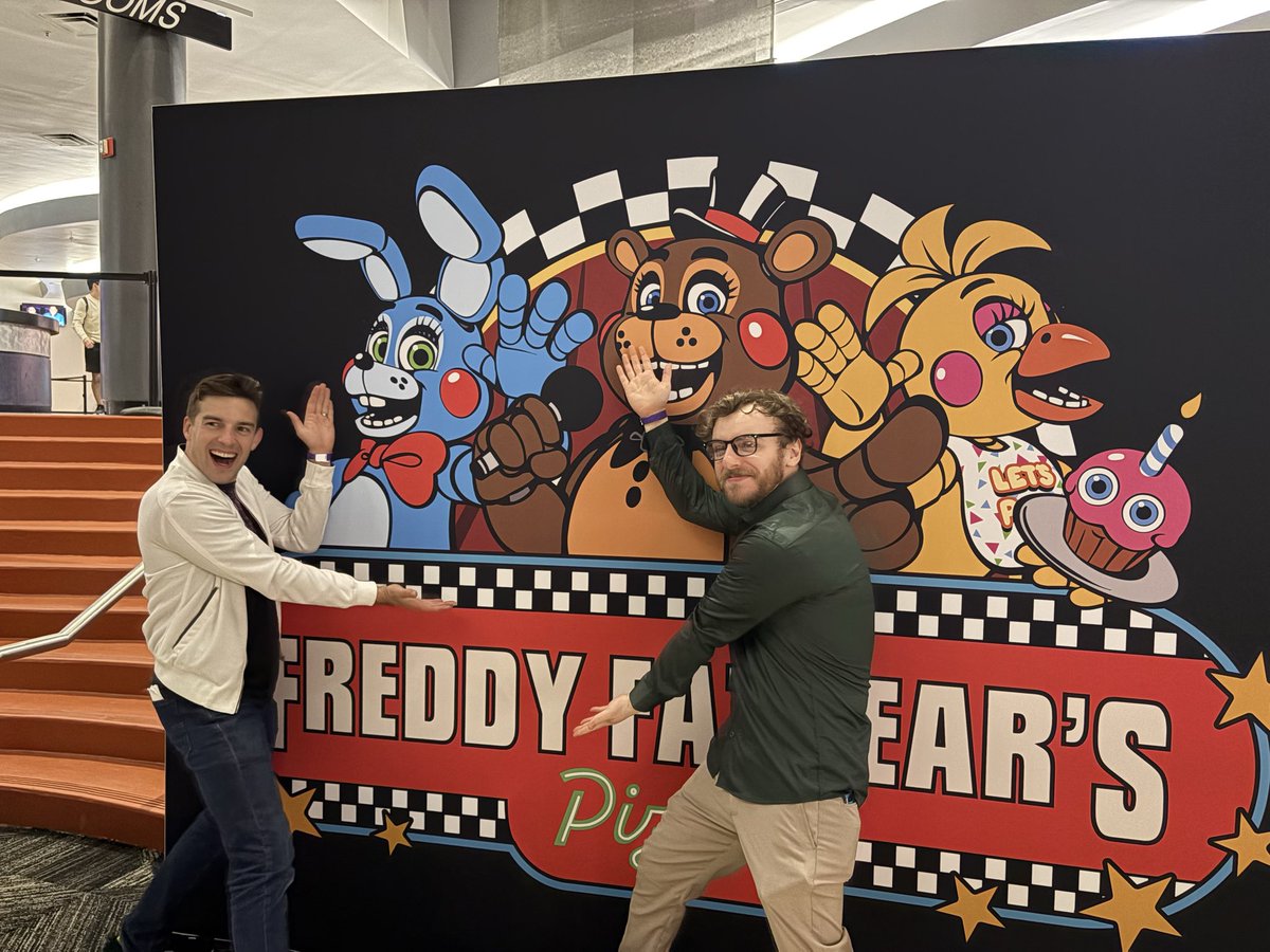 jonnybloxalt's tweet photo. I don’t think I shared these pictures from the FNAF 2 early screening, but I think the internet should have them lol 🐻 https://t.co/ORJQk789AH