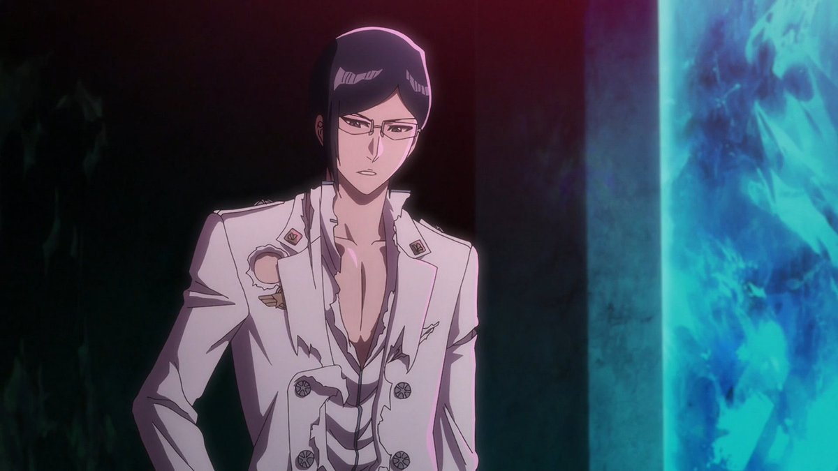 cherriyy_'s tweet photo. Sorry, I literally can’t focus on the episode because Ishida Uryu’s ripped outfit has his ABS out like this

and why are they looking so damn GLOWY...
Uryu, drop the skincare routine pls https://t.co/WN8dGhExNF