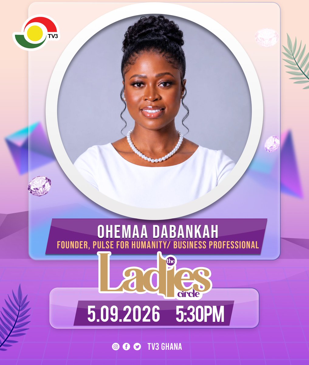 tv3_ghana's tweet photo. Catch #LadiesCircle with Ohemaa Dabankah at 5:30pm on #TV3GH https://t.co/8n2BpiadOD