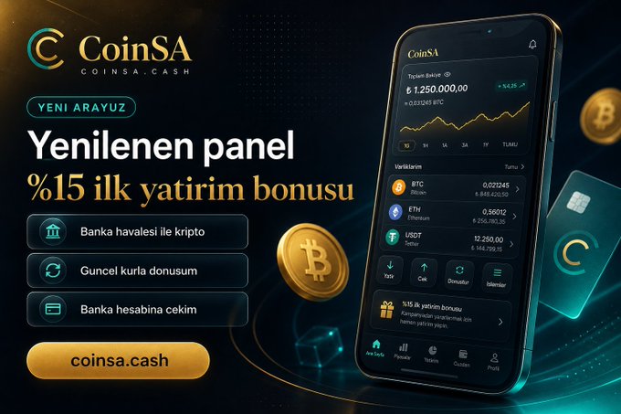 coinsacrypto's tweet photo. @AshCrypto CoinSA yenilendi.  
-Yeni arayüz.
-İlk yatırıma %15 bonus.
-Banka havalesiyle kripto al.
- Güncel kurla dönüştür, doğrudan banka hesabına çek.
  Başla → https://t.co/viBADtV145
 #CoinSA #crypto https://t.co/OVjPFcaSTs
