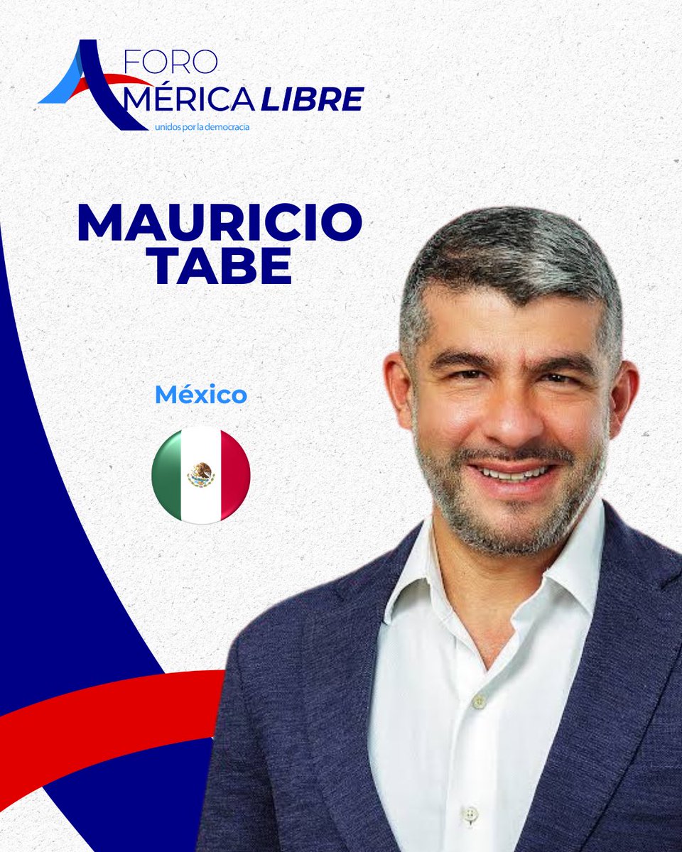 America_Libre1's tweet photo. 🇲🇽 @mauriciotabe, alcalde de Miguel Hidalgo, bastión de la libertad, estará con nosotros en el Foro América Libre.

En este encuentro compartirá su visión sobre la libertad y los retos que enfrentamos para fortalecerla en nuestra región, sumándose a la conversación sobre el futuro de una América más libre y próspera. 🌎

¡Nos vemos el 30 de septiembre en el Foro América Libre!