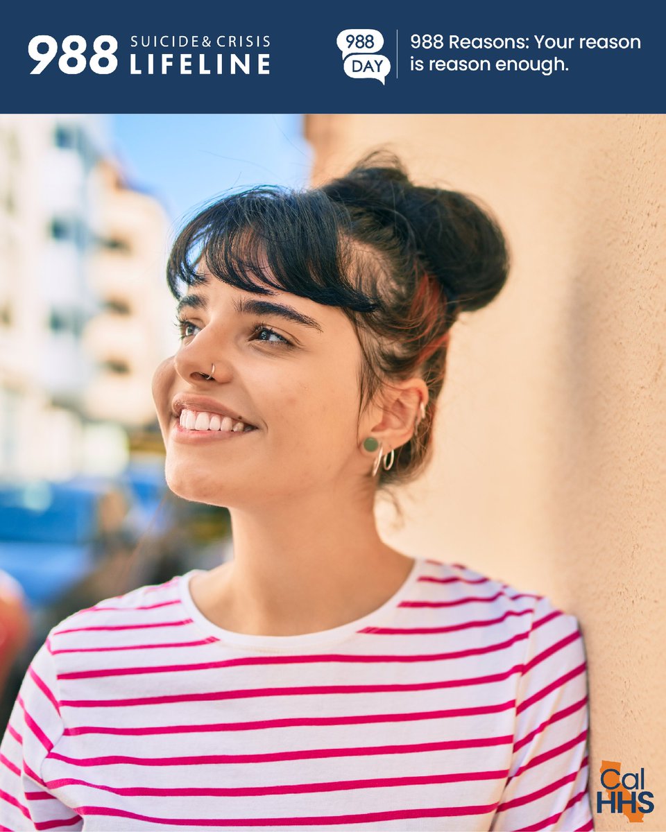 Cal_HHS's tweet photo. If something's on your mind, the 988 Lifeline is here to listen.

Call or text 988, or chat online at https://t.co/RcmNPlRwlw for free, confidential support—24/7, without judgment.

There's no wrong reason to reach out. Your reason is reason enough. https://t.co/e7F0VSsWSj
