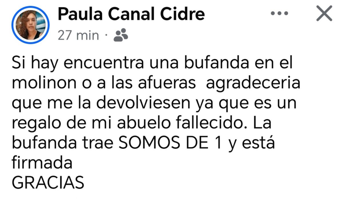 BufandasGigia's tweet photo. Si alguien encontró una bufanda en el Molinon hay una chica buscándola https://t.co/TvJclFd8gp