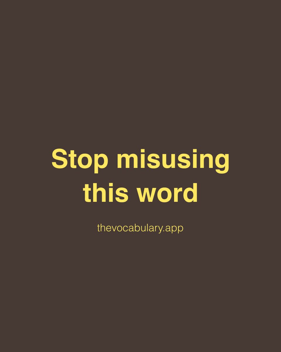 jayceeM8kelleRP's tweet photo. Misusing this word? Here is its actual meaning, the meaning people often give it, and an easy way to use it correctly. Save this for the next time you are unsure. https://t.co/u9MbJ1DPDj