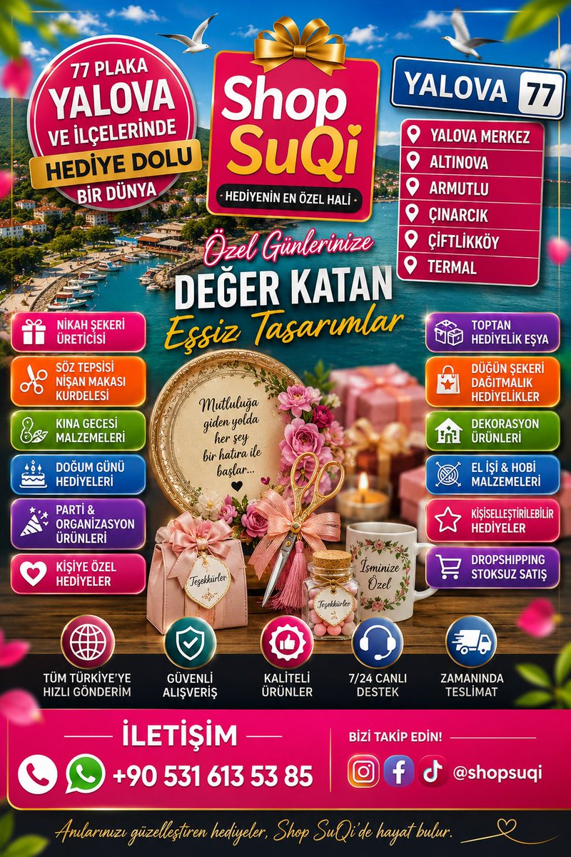 ShopSuqi's tweet photo. Yalova Hediyelik Eşya Mağazası https://t.co/ZX1y6olAKI