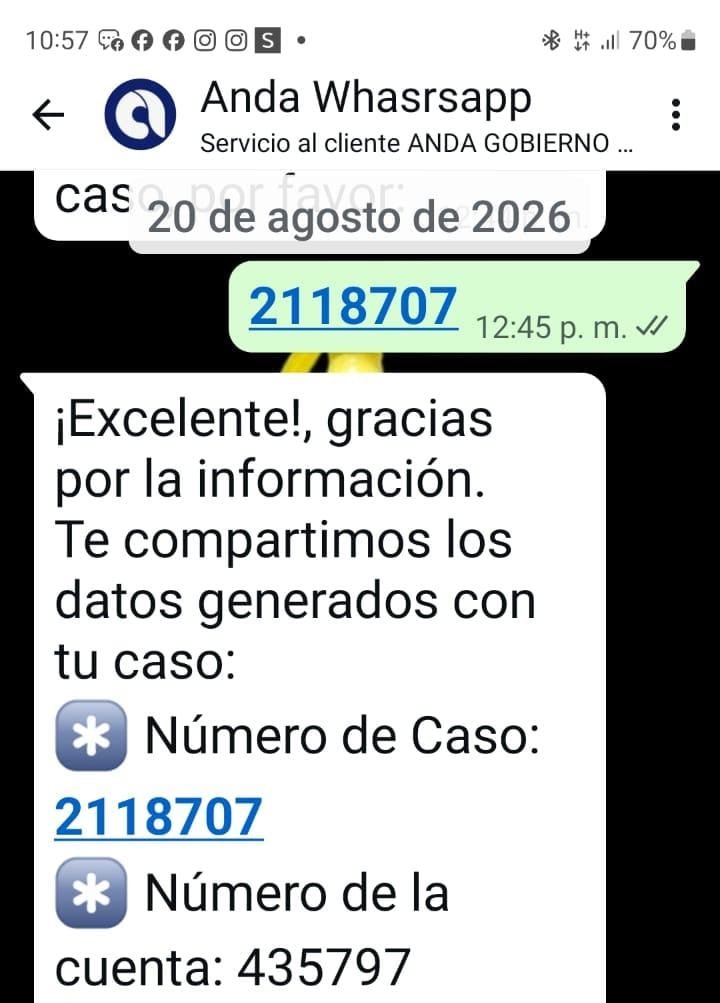 Ricssq3's tweet photo. @ANDASV Desde el 20 de agosto hicimos un reporte de una fuga con numero de gestion 2118707  y no han llegado ni a ver https://t.co/PzjW1Z1Lr9