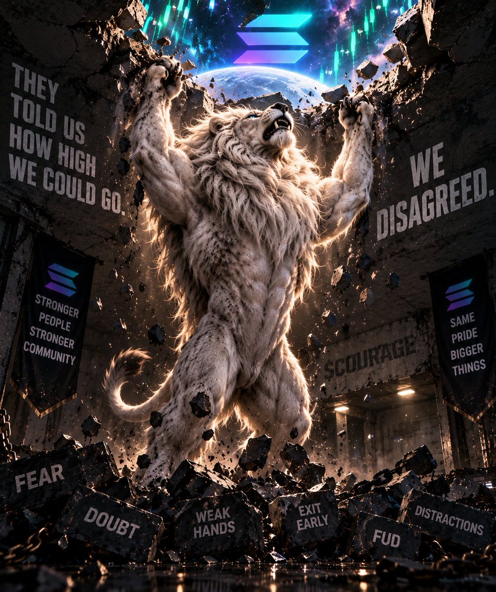 thewhitelion26's tweet photo. THEY TOLD US HOW HIGH WE COULD GO.
We disagreed. 🦁
$COURAGE was never built to live under somebody else’s ceiling.
Every doubt. Every limit. Every voice saying “it can’t be done.”
BREAK THROUGH IT.
But a pride doesn’t become powerful by watching from the sidelines.
If you’re here, be part of the push.
Post. Raid. Reply. Create. Bring someone into the pride. Make noise where $COURAGE isn’t being talked about yet.
Don’t wait for the community to get stronger.
BE the reason it gets stronger.
One person moves, it’s action.
A whole pride moves, it’s a force.
SAME PRIDE. BIGGER THINGS.
Now show them what this community looks like when we move together. 🦁🔥
$courage