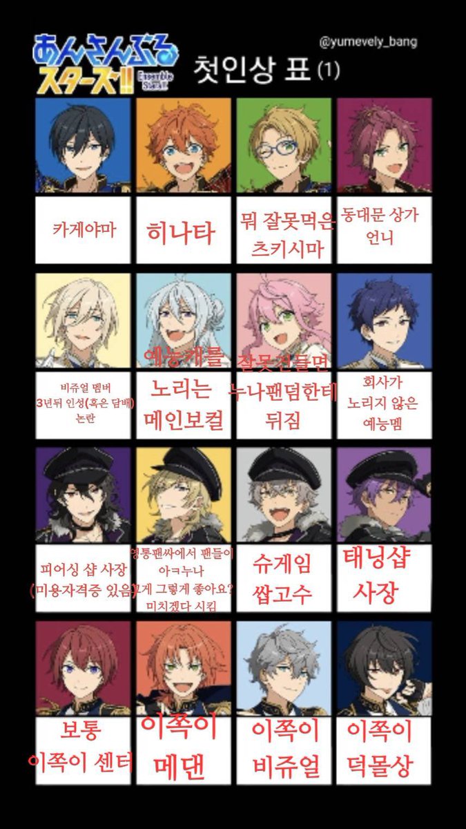 1O27xO724's tweet photo. 앙스타 모르는 지인이 해준 첫 인상표 https://t.co/jl9znJVcjf